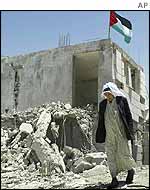 A destroyed home in Bethlehem