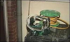 Catholic home north Belfast, scene of petrol bomb attack