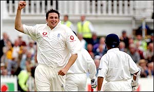 Parthiv Patel soon becomes Harmison's second victim