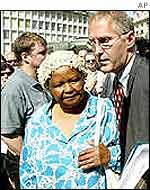 Plaintiff Dorothy Molefi with lawyer Ed Fagan