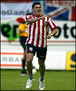 A Sunderland fan vents his feelings in the match with KAA Gent