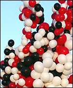 Cluster of helium-filled balloons