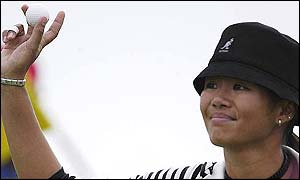 Jennifer Rosales is joint leader on 12 under