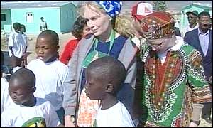Mia Farrow in Angola