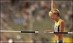 Sweden's Kajsa Berqvist 