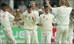 England players celebrate