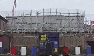 Loyalist side of peace wall at Short Strand