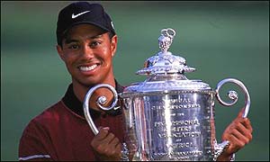 Woods was triumphant back in 2000