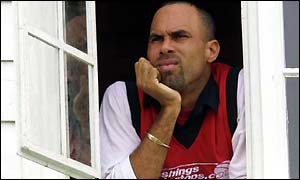 Lashings' Jimmy Adams is confused by the 20 over concept