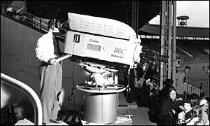 Cameras at a 1950's Outside Broadcast (OB)