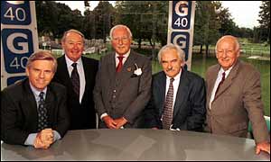 Steve Rider, David Coleman, Peter Dimmock, Des Lynam and Frank Bough