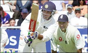Captain Sourav Ganguly goes past 50 as India seem certain to secure the draw 