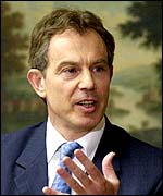The British Prime Minister Tony Blair