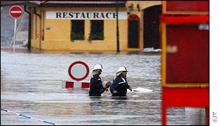 Firefighters in Prague