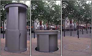 Disappearing toilet, Westminster City Council photo