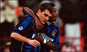 Christian Vieri and Mohammed Kallon
