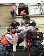 Woman evacuated from her home in Prague