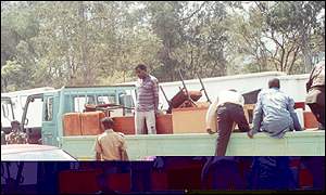 Sheriffs take away furniture from the Malawi FA office