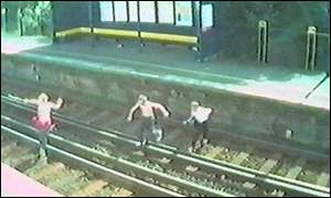 Children jumping onto live tracks in Kent