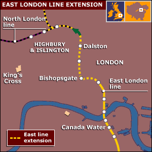 Planned East London Line extension