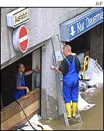 Workers in Passau, Germany
