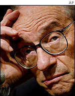 Federal Reserve Chairman Alan Greenspan hinted he might reduce interest rates in July but has yet to do so.