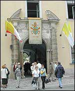 The window where the Pope is expected to appear