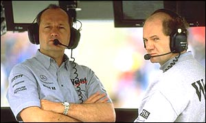 McLaren boss Ron Dennis and technical director Adrian Newey