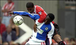 Dwight Yorke and Andy Cole renewed their partnership at Ewood Park but failed to score 
