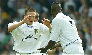 Nick Barmby, Mark Viduka and Robbie Keane gave Leeds victory