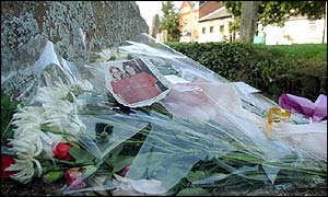 Flowers left at St Andrews Church