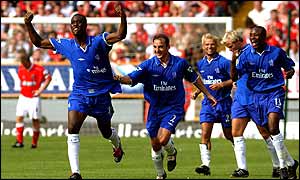 Carlton Cole leads the goal celebrations