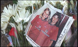 Flowers were laid in Soham as the community 