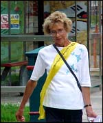 Sally Williams, arriving at the University of Wales Hospital