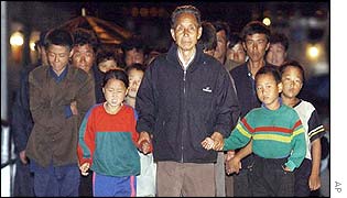 The alleged asylum seekers arrive in Incheon