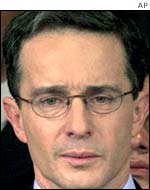 Colombian President Alvaro Uribe