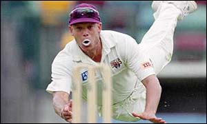 Andrew Symonds in action for Queensland