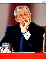 President Bush during The Presidents Economic Forum in Waco, Texas
