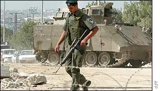 Israel army checkpoint in Bethlehem