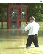 Flood scene in Hungary
