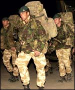 Troops arriving at Bagram in Afghanistan 