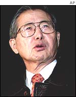 Former Peruvian President Alberto Fujimori
