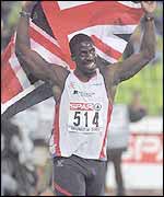 Dwain Chambers celebrates European 100m gold 