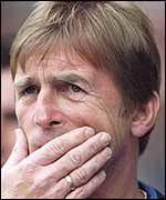A worried-looking Kenny Dalglish