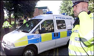 Maxine Carr arrives in court inside a police van