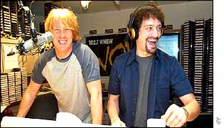 Greg Opie Hughes, left, and Anthony Cumia, co-hosts of WNEW-FM's afternoon drive-time program the Opie and Anthony Show