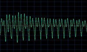 Close-up of sound wave