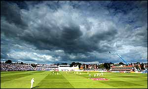 Clouds tower over Headingley during the third Test