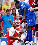 Ashley Cole and Aliou Cisse 