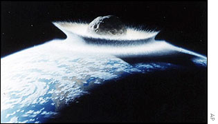 Nasa conception of massive asteroid hitting Earth